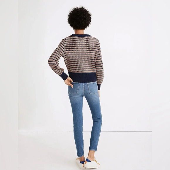 MADEWELL Striped Tensley Pullover Sweater in Cotton Merino Yarn - Picture 2 of 8